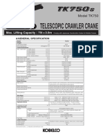 Telescopic Crawler Crane: Model TK750