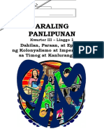 AP7 - q3 - CLAS1 - Dahilan, Paraan at Epekto NG Kolonyalismo at Imperyalismo Sa Timog Asya - V6-Converted - Eva Joyce Presto