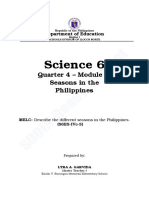 Science 6: Quarter 4 - Module 3: Seasons in The Philippines