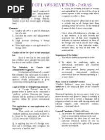 Conflict of Laws Reviewer - Paras