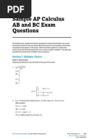 AP Calculus BC 2013 Practice Exam | PDF | Function (Mathematics) | Tangent
