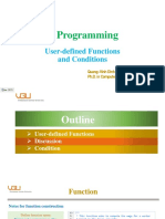 C Programming: User-Defined Functions and Conditions