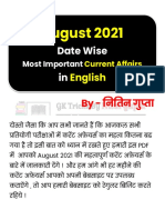 August 2021 Daily Current Affairs PDF in English by Nitin Gupta