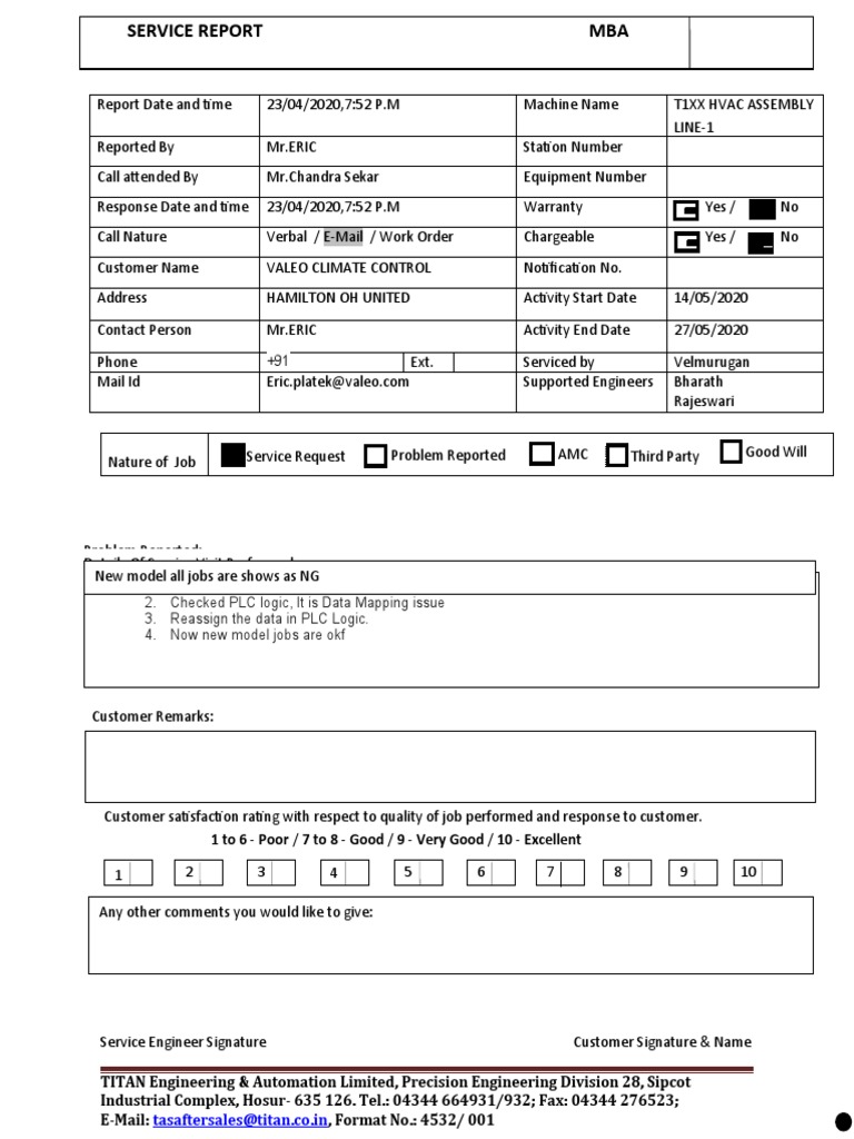 Service Report - Valeo US (SCADA Modification) | PDF | Information Age ...
