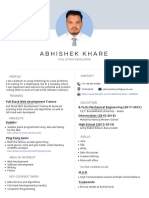 Full Stack Developer Profile for Abhishek Khare