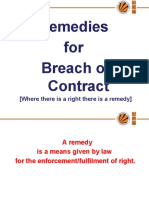 Remedies For The Breach of Contract
