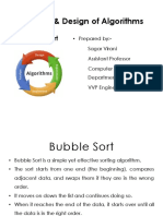 Analysis & Design of Algorithms: Bubble Sort