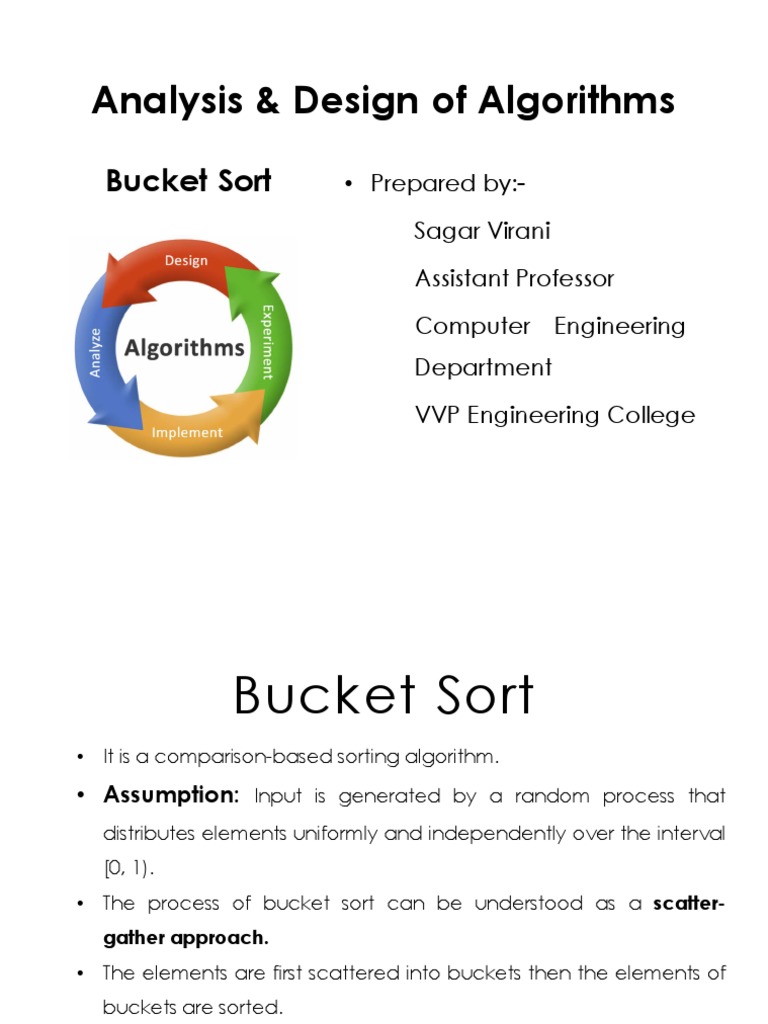 Bucket Sort PDF Time Complexity Theoretical Computer Science