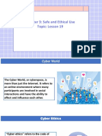 Chapter 3: Safe and Ethical Use Topic: Lesson 19