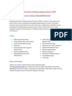 International Journal of Pharmacological Sciences (IJPS)