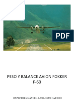 PESO Y BALANCE AVION FOKKER F-50