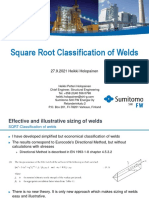 Square Root Classification of Welds