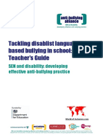 Tackling Disablist Language Based Bullying in School: A Teacher's Guide