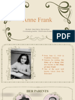 Anne Frank: Students: Iatan Maria, Niță Andreea Coordonating Teacher: Chirilă Alina Roxana