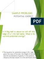 Sample Problems: Potential Energy