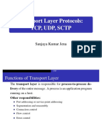 Transport Layer Protocols: TCP, Udp, SCTP: Sanjaya Kumar Jena