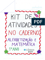 Kit de atividades 1° ANO Port e Mat