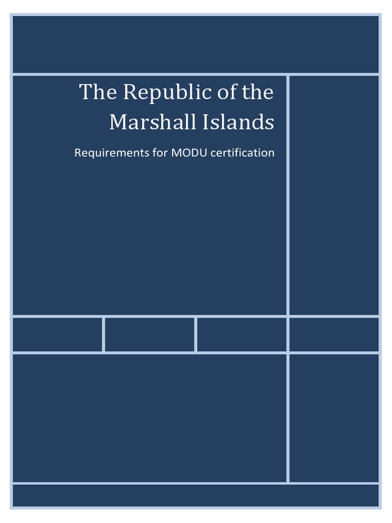 Requirements For Marshall Islands Licence MODU. PDF Identity Document