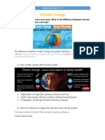 Climate Change: 1) Look at The Pictures and Aswer. What Is The Difference Between Climate Change and Globar Warming?