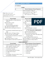 Theme 1: Present Tenses: Present Simple Present Continuous/ Present Progressive