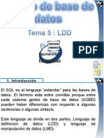 Lenguaje SQL (LDD)