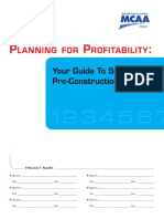 MCAA Pre-Construction Planning