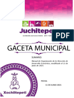 Gaceta 58 Manual de Organización Desarrollo Económico