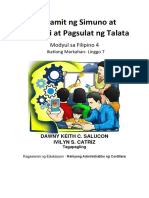Filipino4 Q3 W7 Paggamit NG Simuno at Panaguri at Pagsulat NG Talata Salucon, Catriz Kalinga Final