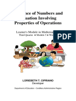 Sequence of Numbers and Equation Involving Properties of Operations