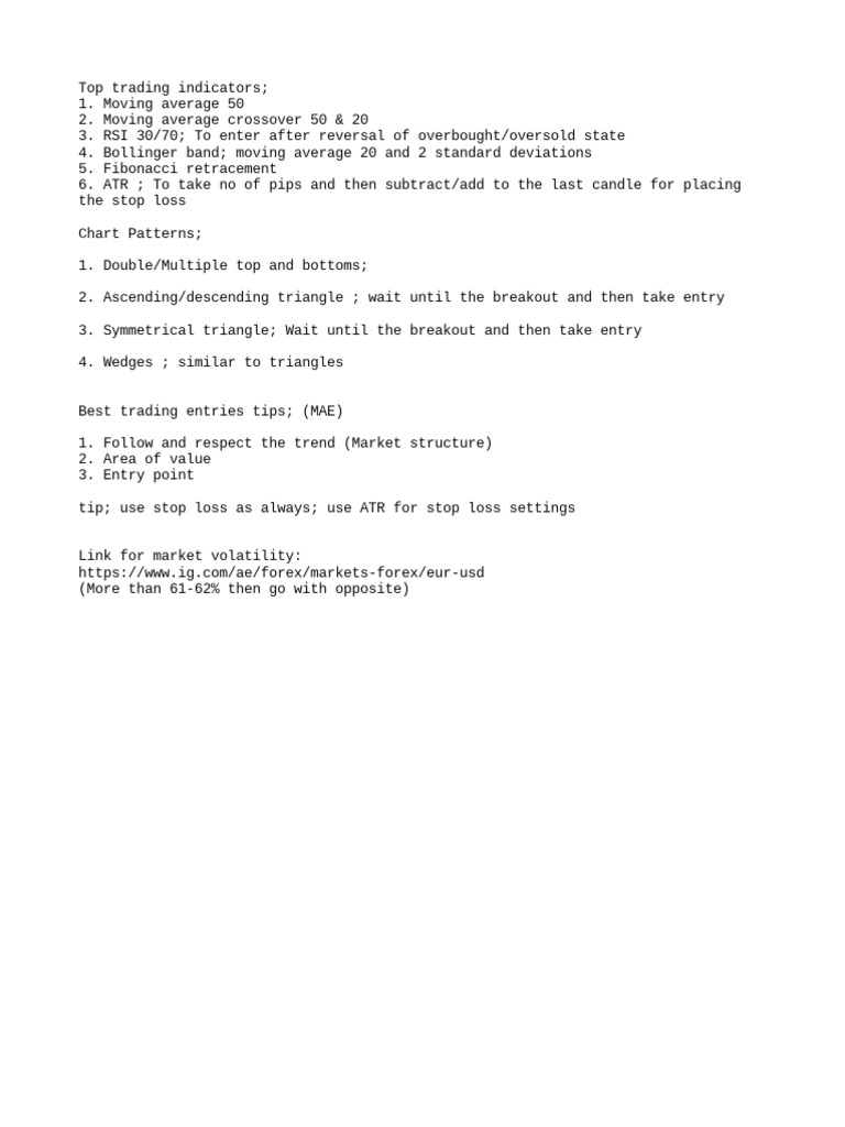 Forex Trading Tips | PDF | Finance & Money Management