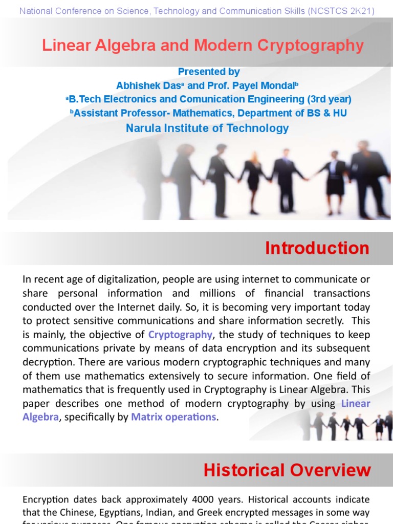 Linear Algebra And Modern Cryptography 2 Download Free Pdf