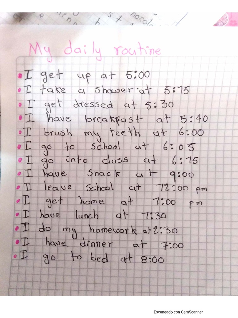 Mi Daily Routine and My Dad's Daily Routine | PDF