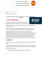 Procesos de Reduccion de Tamaño y Las Caracteristicas Que Cumplen