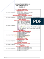 Shri Jain Public School Syllabus 2022-23 Class - Iv: Fgunh V & Ifjos'K 4 ) Fgunh C LKFKZD Fgunh O KDJ.K 4