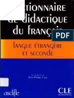 Dictionnaire de Didactique Du Français Langue Étrangère Et Seconde (Jean-Pierre Cuq)