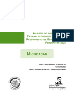 Análisis de Los Recursos Federales Identificados para El Estado de Michoacán en El Presupuesto de Egresos de La Federación 2022