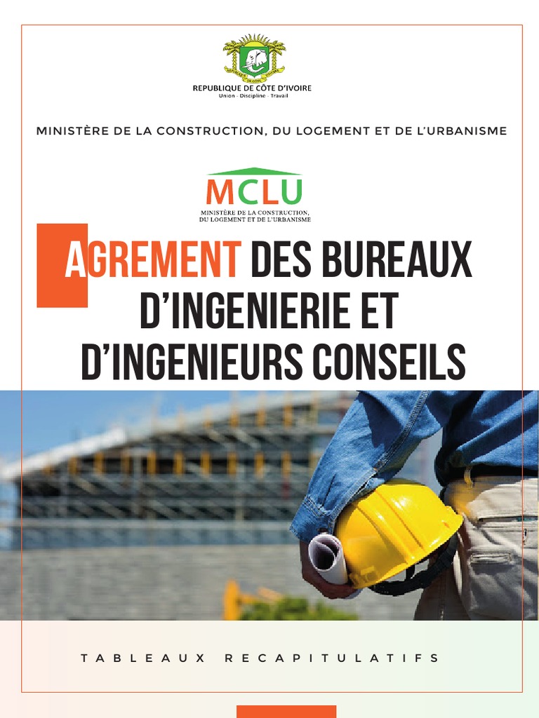 Liste Des Ingenieurs Conseils Et Des Bureaux de Controle Agrees Mclu PDF Ingénierie civile