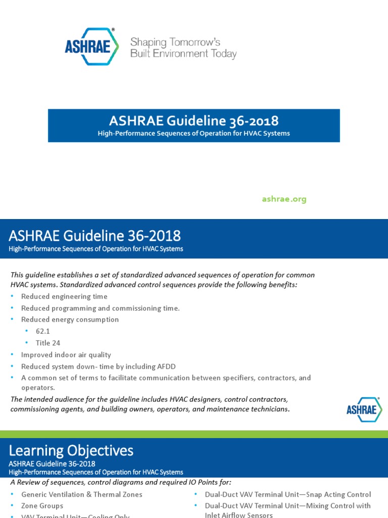 ASHRAE Guideline 362018 HighPerformance Sequences of Operation For