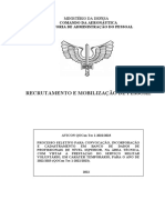 Recrutamento E Mobilização de Pessoal: Ministério Da Defesa Comando Da Aeronáutica Diretoria de Administração Do Pessoal