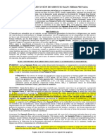 Contrato de ejecución de servicio de instalación de sistema de energía de emergencia