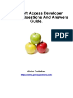 Microsoft Access Developer Interview Questions and Answers Guide