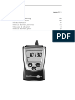 Testo 511 Absolute Pressure Meter 0560 0511 Manual Do Utilizador