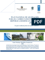 Plan Nacional de Adaptación para El Cambio Climático en La República Dominicana 2015 - 2030 (PNACC - RD)
