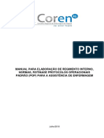 Manual para elaboração de Regimento Interno, Normas, Rotinas e Protocolos Operacionais Padrão (POP) para a Assistência de Enfermagem