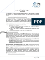 Aviso de Privacidad Integral IFA CELTICS (Clientes) Nov2020