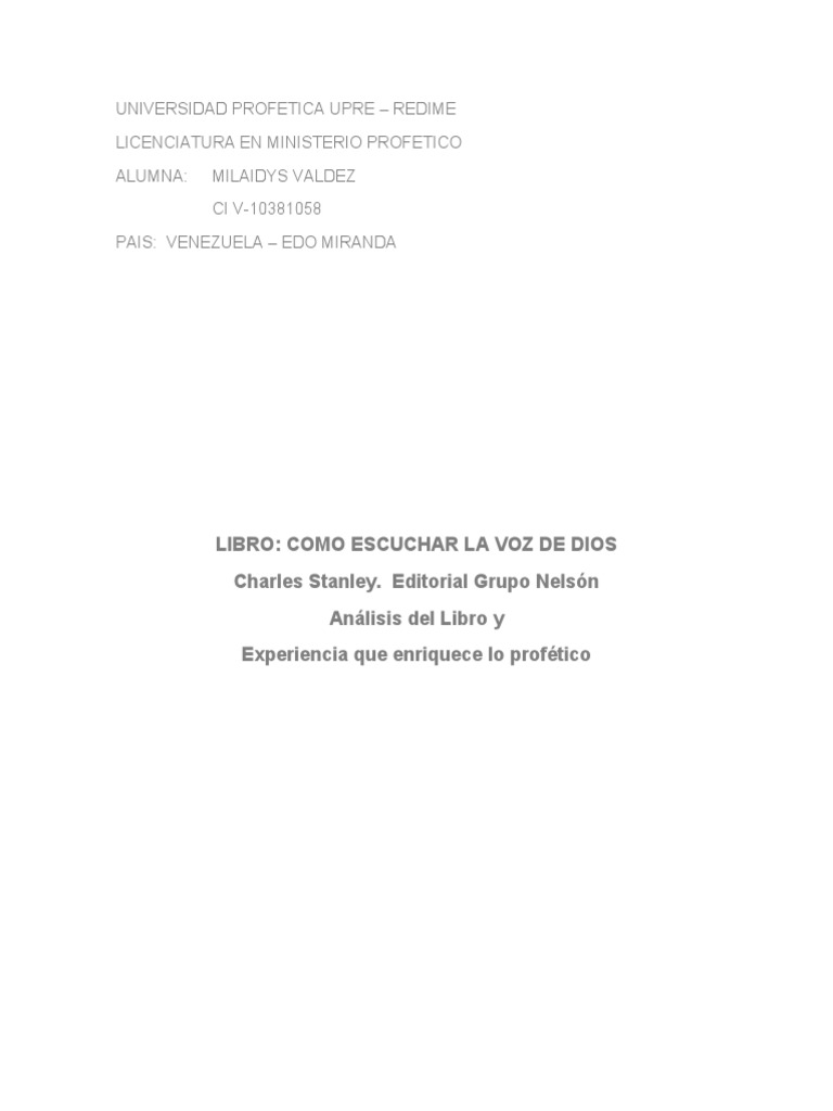 Cómo Escuchar la Voz de Dios | PDF | Dios | Verdad