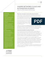 Juniper Networks Cloud and Automation Academy - 0422 - Fact Sheet