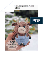 PDF Lindo Toro Amigurumi Patron Gratis Paso A Paso