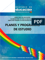 Planes y Programas de Estudio 2021 - Secundaria