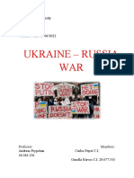 Ukraine - Russia WAR: Santa Maria University Systems Engineer Second Semester English II Written Work: 08/06/2022